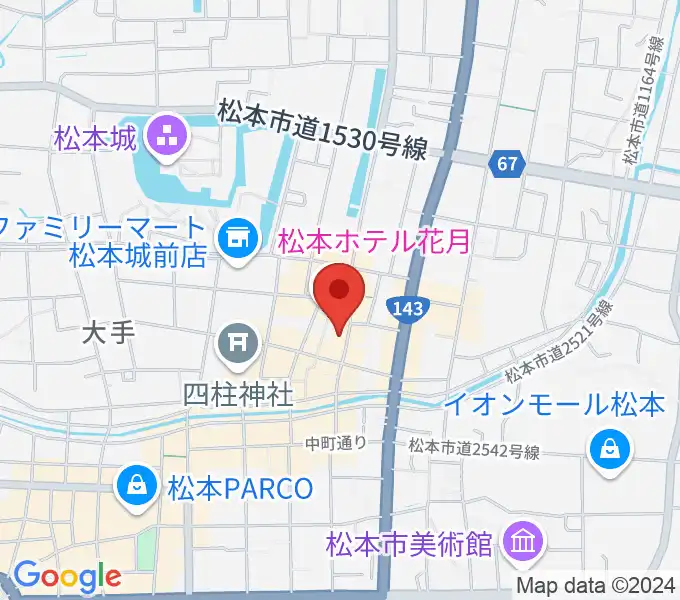 上土ふれあいホールの地図