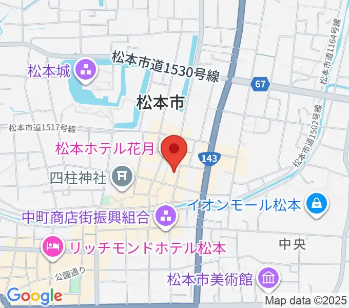 上土ふれあいホールの地図