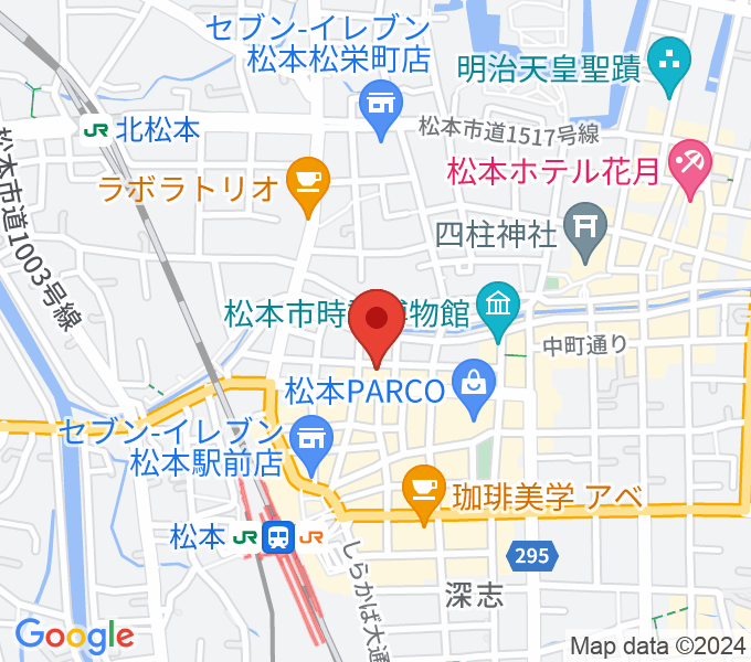 松本市中央公民館・Ｍウイングの場所