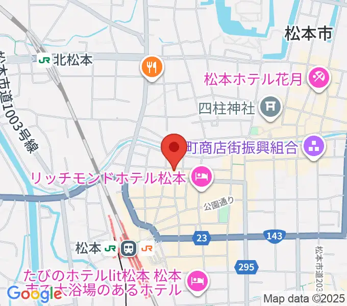 松本市中央公民館・Ｍウイングの地図