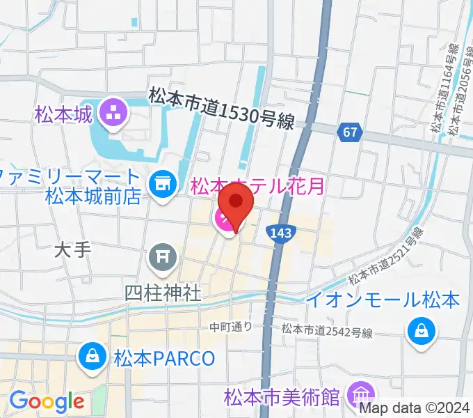 松本市下町会館の地図