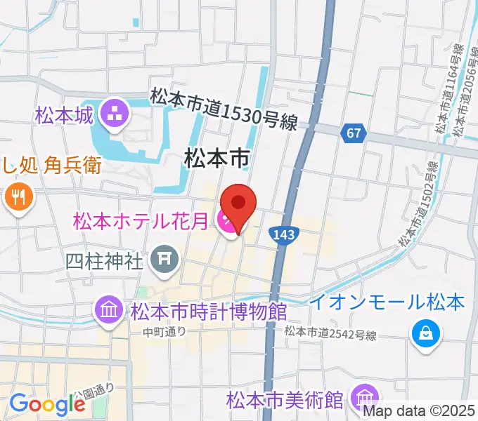 松本市下町会館の地図