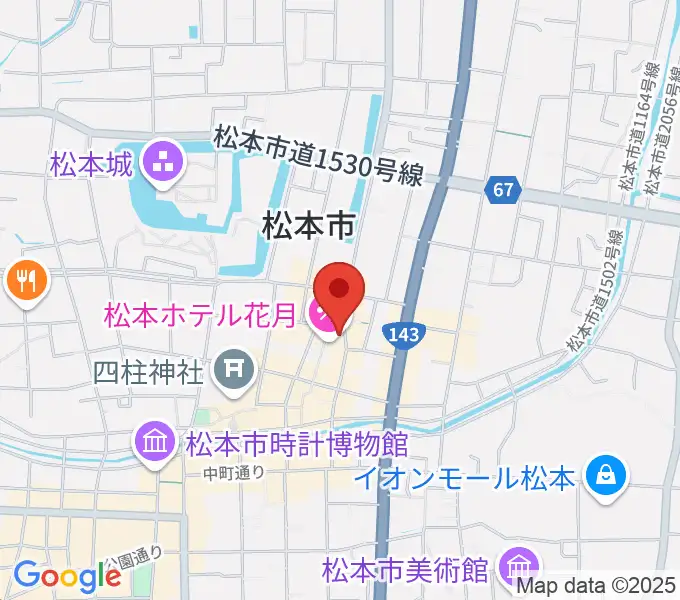 松本市下町会館の地図