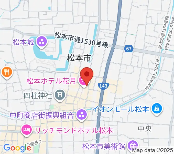 松本市下町会館の地図