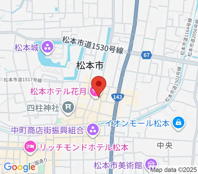 松本市下町会館の地図