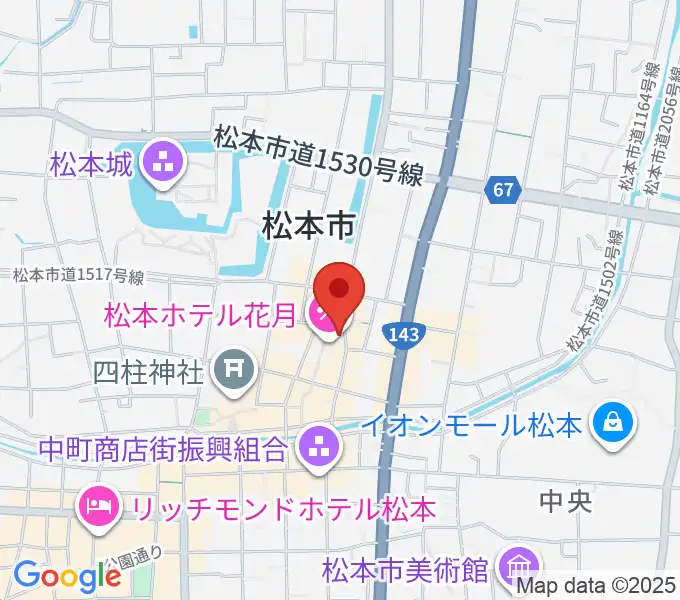 松本市下町会館の地図