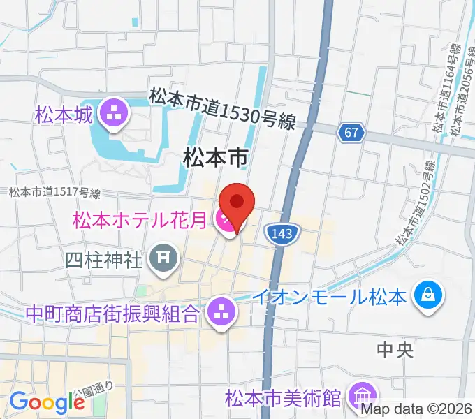 松本市下町会館の地図