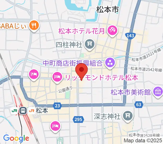 信毎メディアガーデンの地図