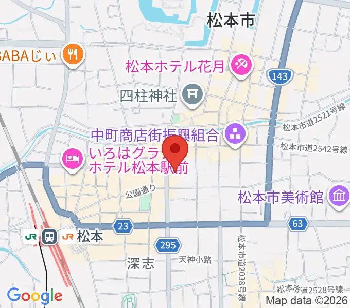 信毎メディアガーデンの地図