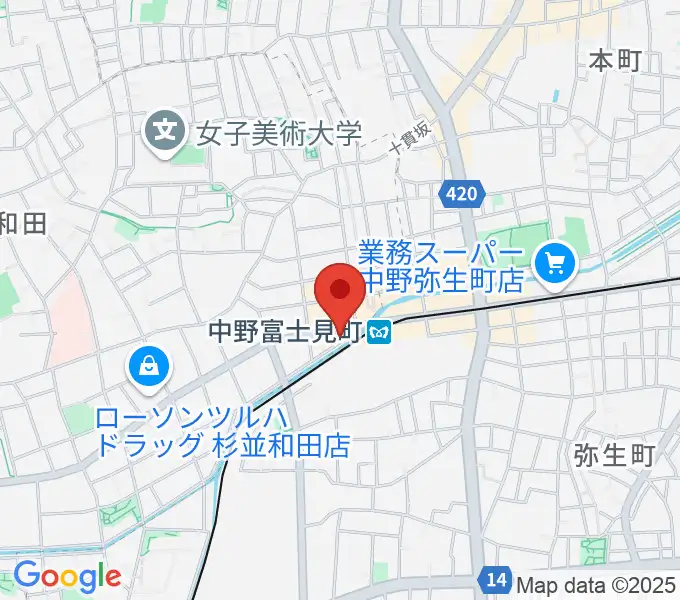 SG STUDIOの地図