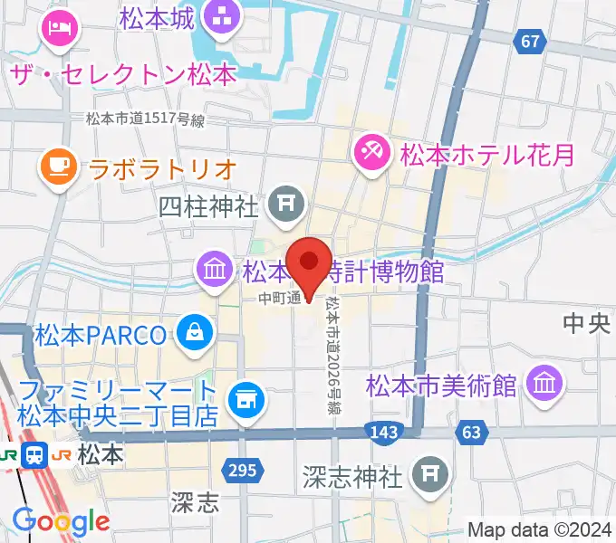 音楽社の地図