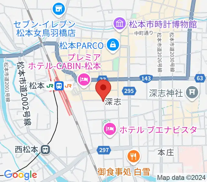 中村ギター音楽院の地図