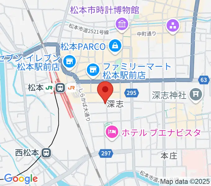 中村ギター音楽院の地図