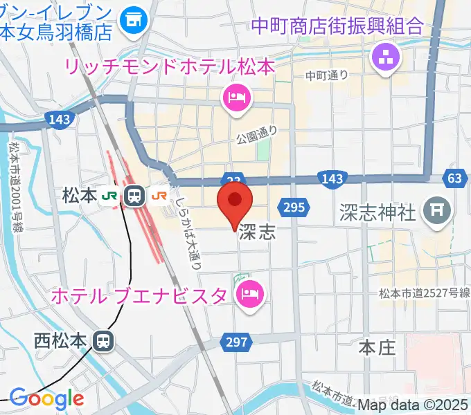 中村ギター音楽院の地図