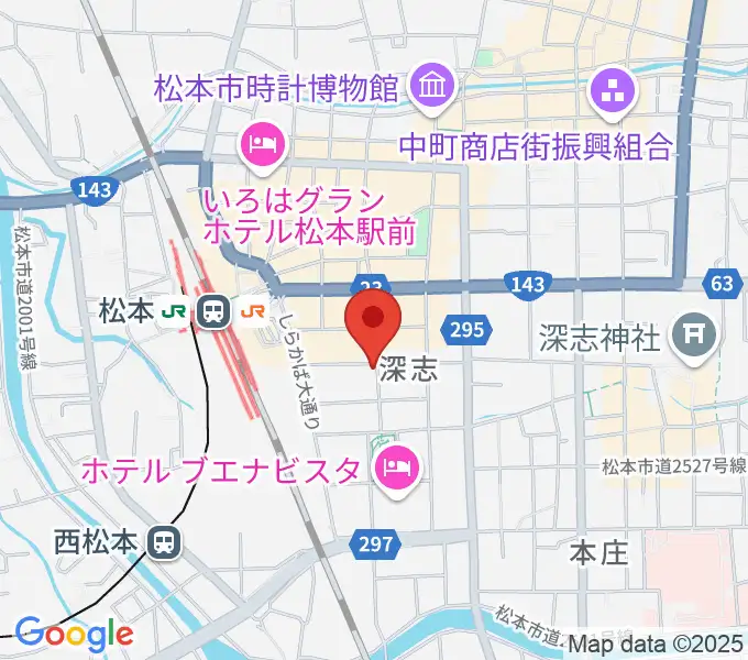 中村ギター音楽院の地図