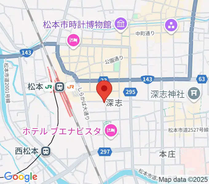 中村ギター音楽院の地図