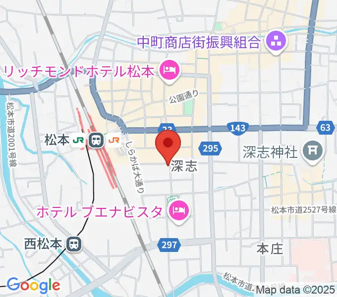 中村ギター音楽院の地図