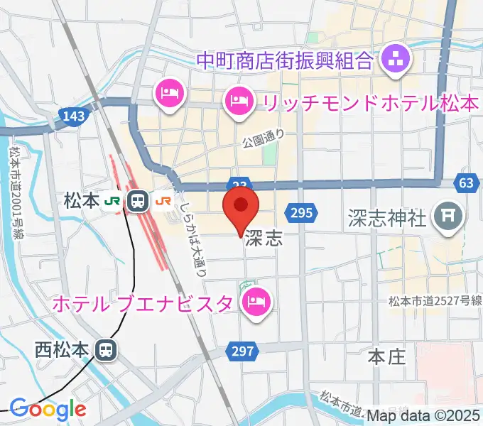 中村ギター音楽院の地図