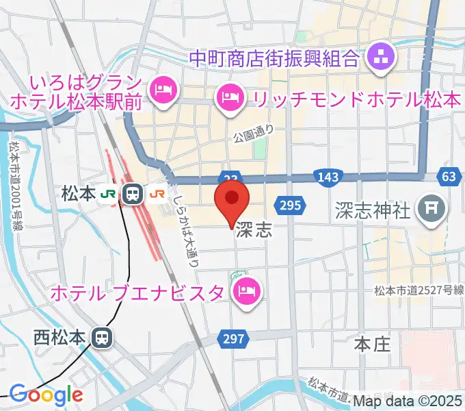 中村ギター音楽院の地図