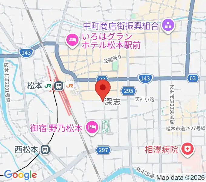 中村ギター音楽院の地図