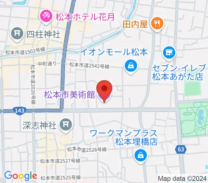 松本市美術館の地図