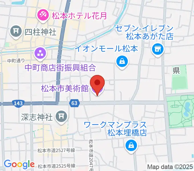松本市美術館の地図