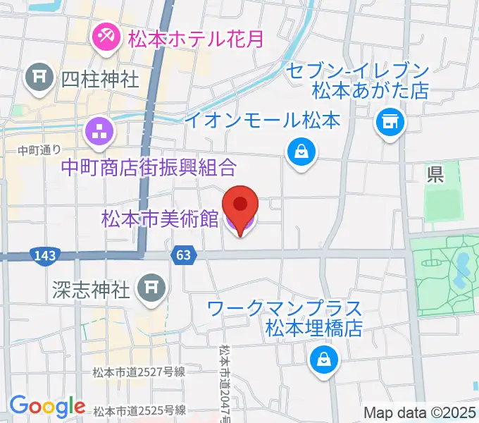 松本市美術館の地図