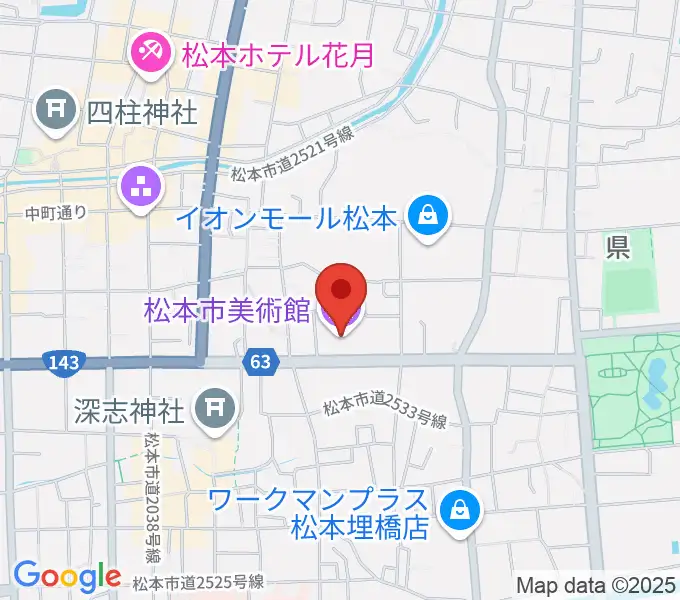 松本市美術館の地図
