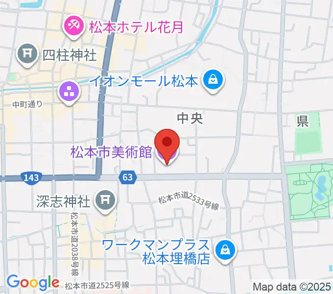 松本市美術館の地図