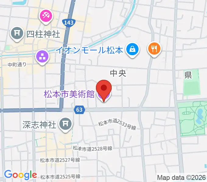 松本市美術館の地図