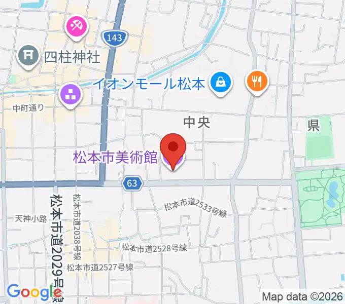 松本市美術館の地図