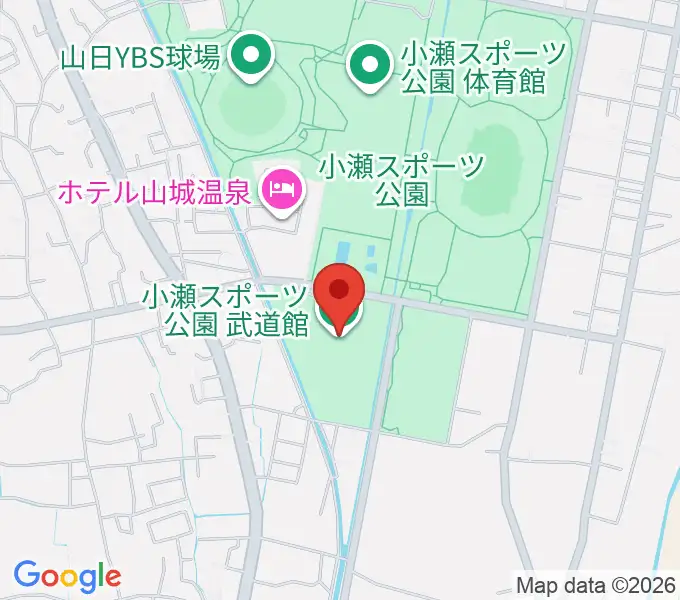 小瀬スポーツ公園武道館の地図