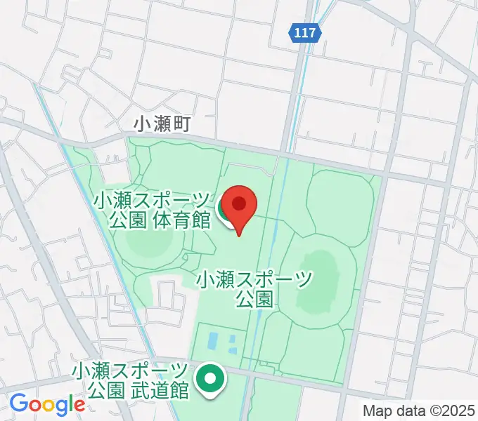 小瀬スポーツ公園体育館の地図