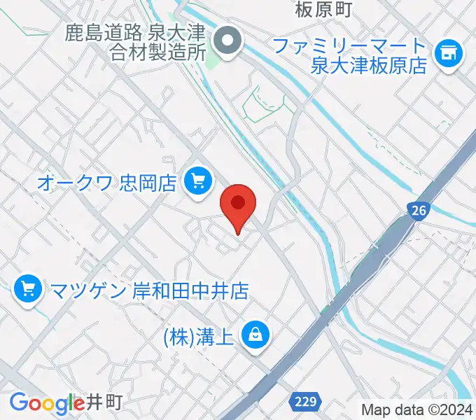 アーリーバードギタースクールの地図