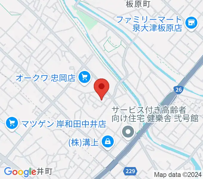 アーリーバードギタースクールの地図