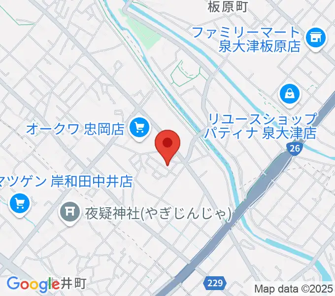 アーリーバードギタースクールの地図