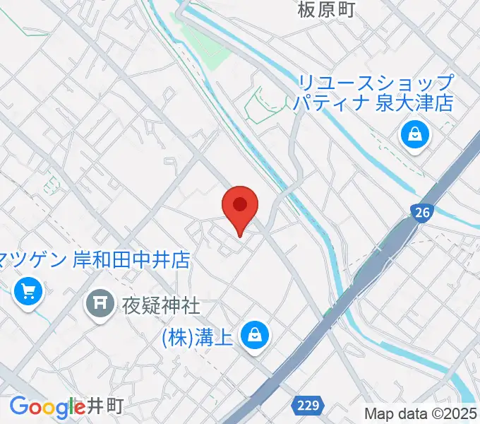 アーリーバードギタースクールの地図