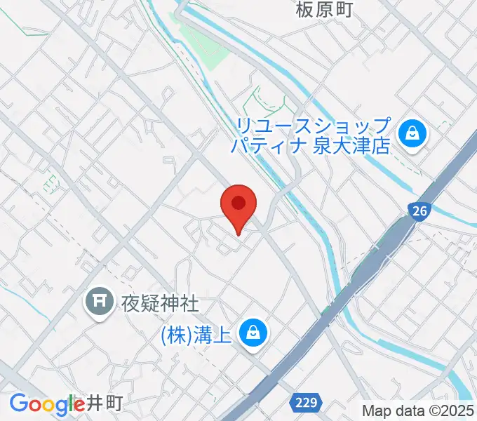 アーリーバードギタースクールの地図