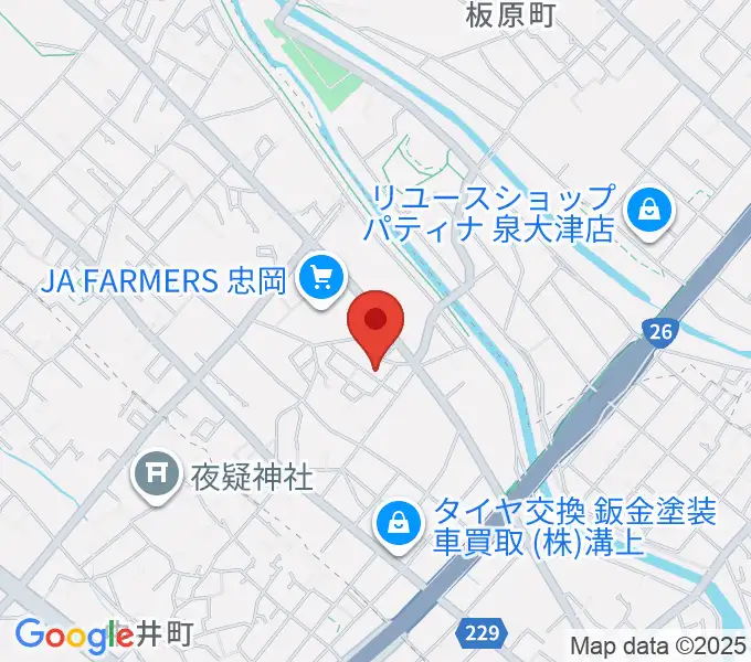 アーリーバードギタースクールの地図