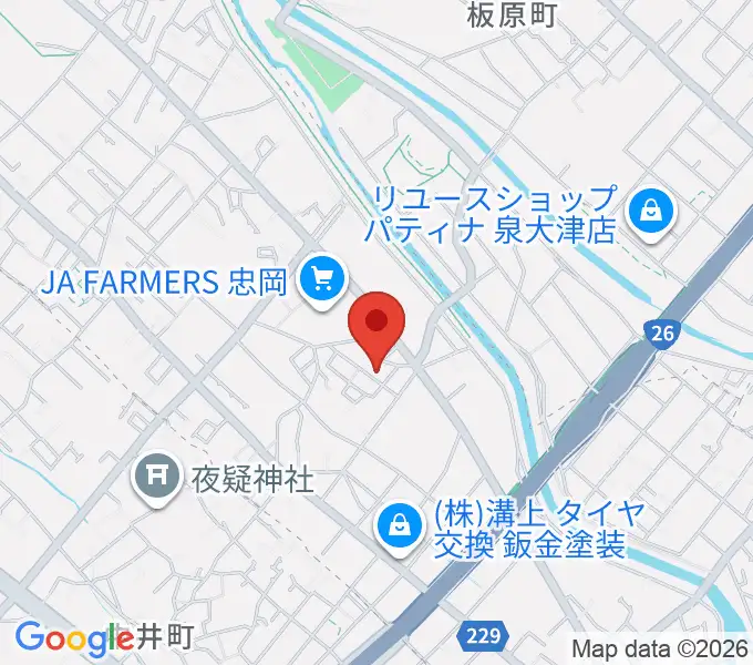 アーリーバードギタースクールの地図