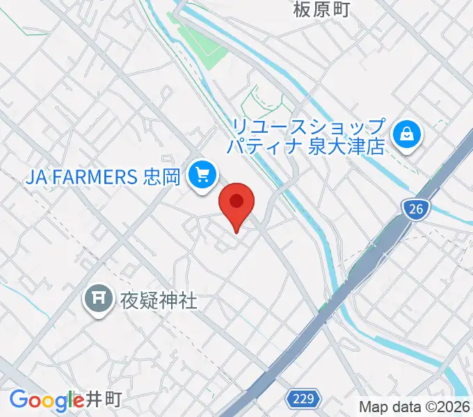 アーリーバードギタースクールの地図