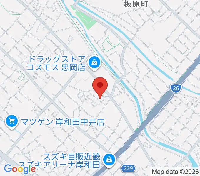 アーリーバードギタースクールの地図
