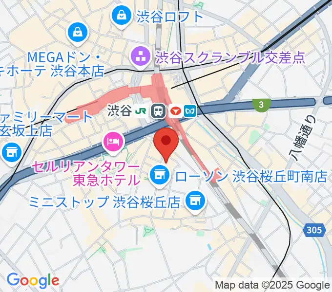 渋谷ホール＆スタジオの地図