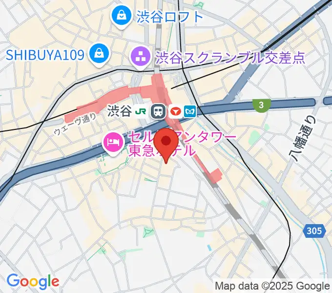 渋谷ホール＆スタジオの地図