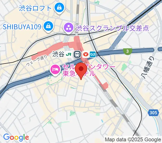 渋谷ホール&スタジオの地図