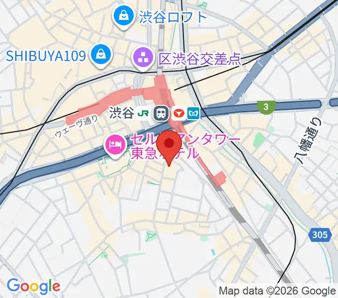 渋谷ホール＆スタジオの地図