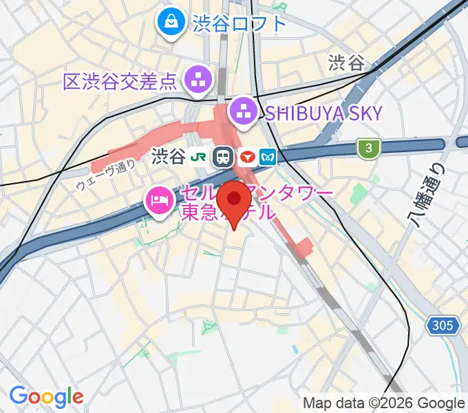 渋谷ホール&スタジオの地図