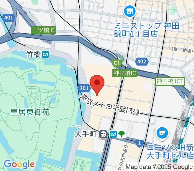 大手町三井ホールの地図