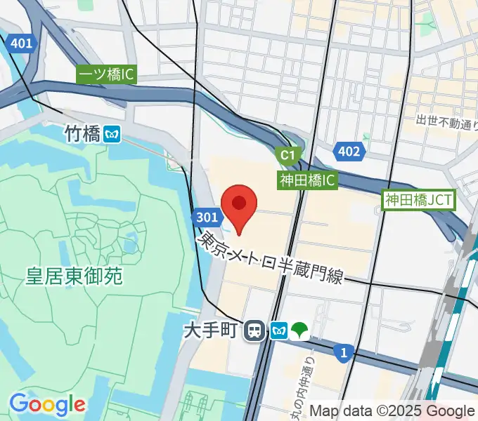 大手町三井ホールの地図