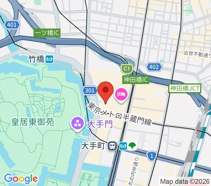 大手町三井ホールの地図